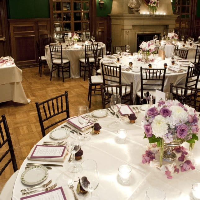 The Oak Room decorated for a private event