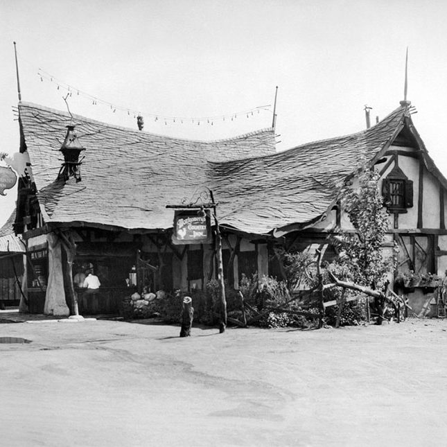 Vintage photo of the Tam O'Shanter's original storybook-style building.