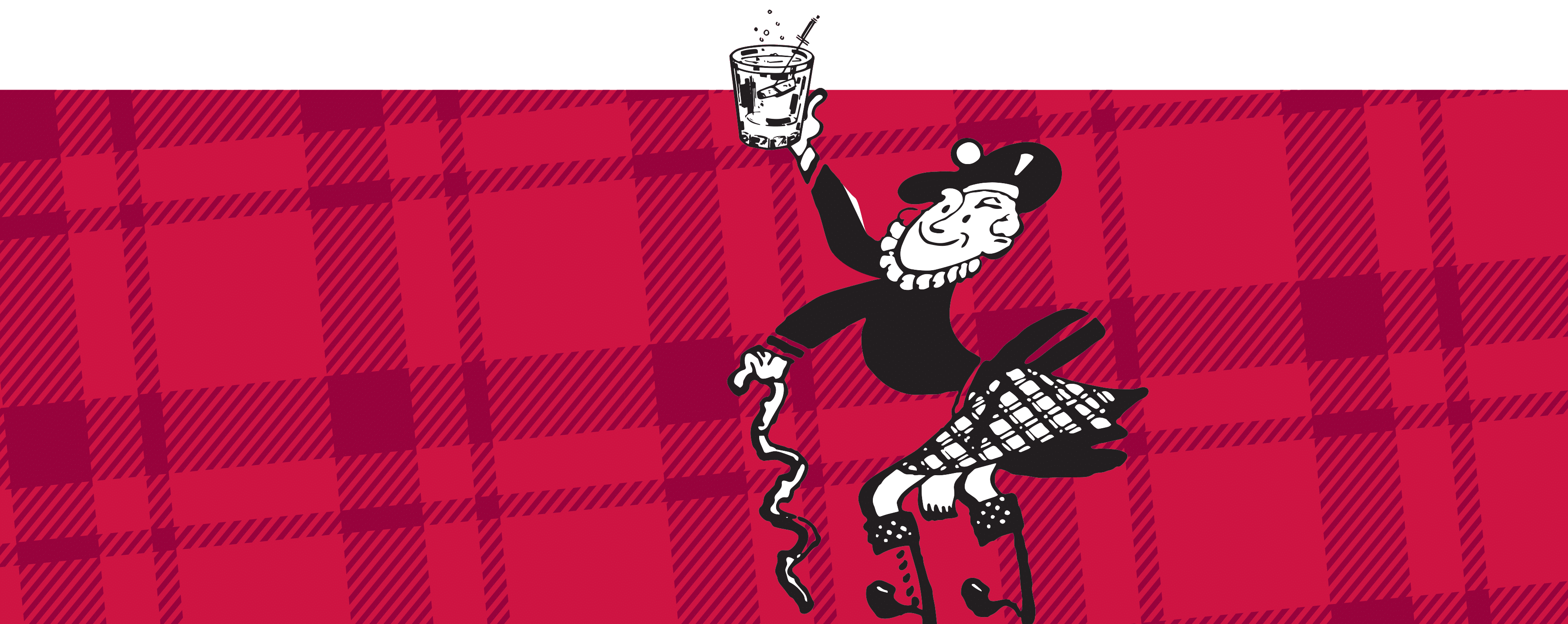 illustration of Mr. McTavish on a tartan background