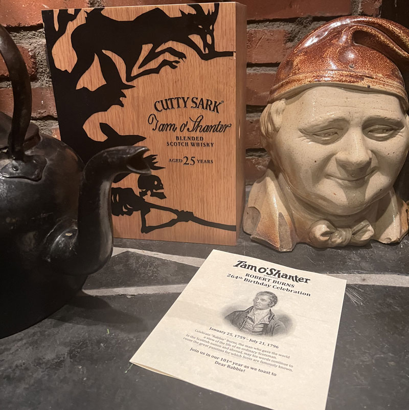Robbie Burns Tam O'Shanter Poem and bust