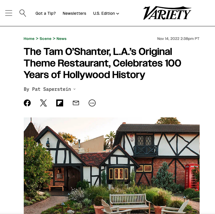 the Tam O'Shanter featured in Variety