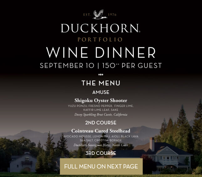 Duckhorn Wine Dinner