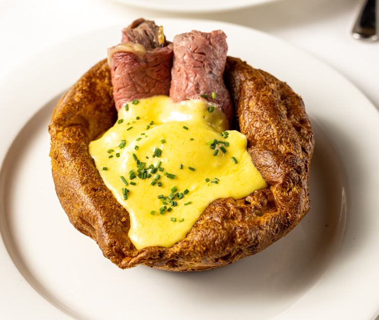 Yorkshire Eggs Benedict at Lawry's-Brunch in Beverly Hills 