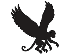 Wizard of Oz flying monkey silouette