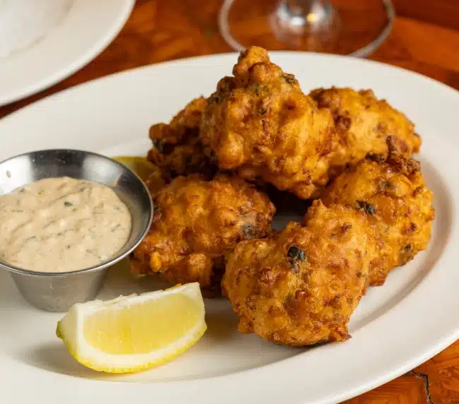 shrimp corn jalapeno fritters appetizer