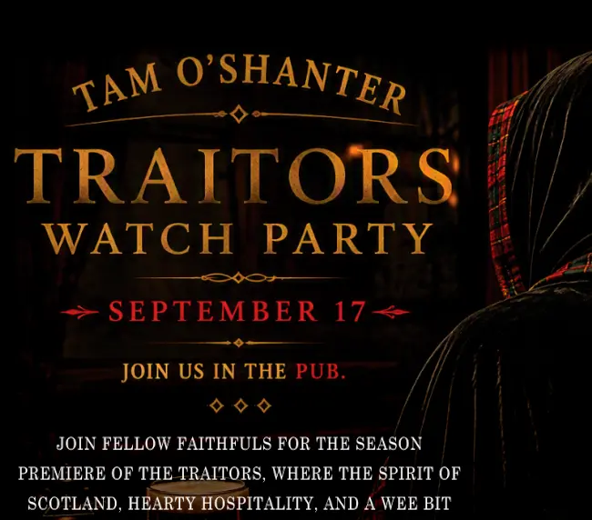 Traitors watch party at the TAM
